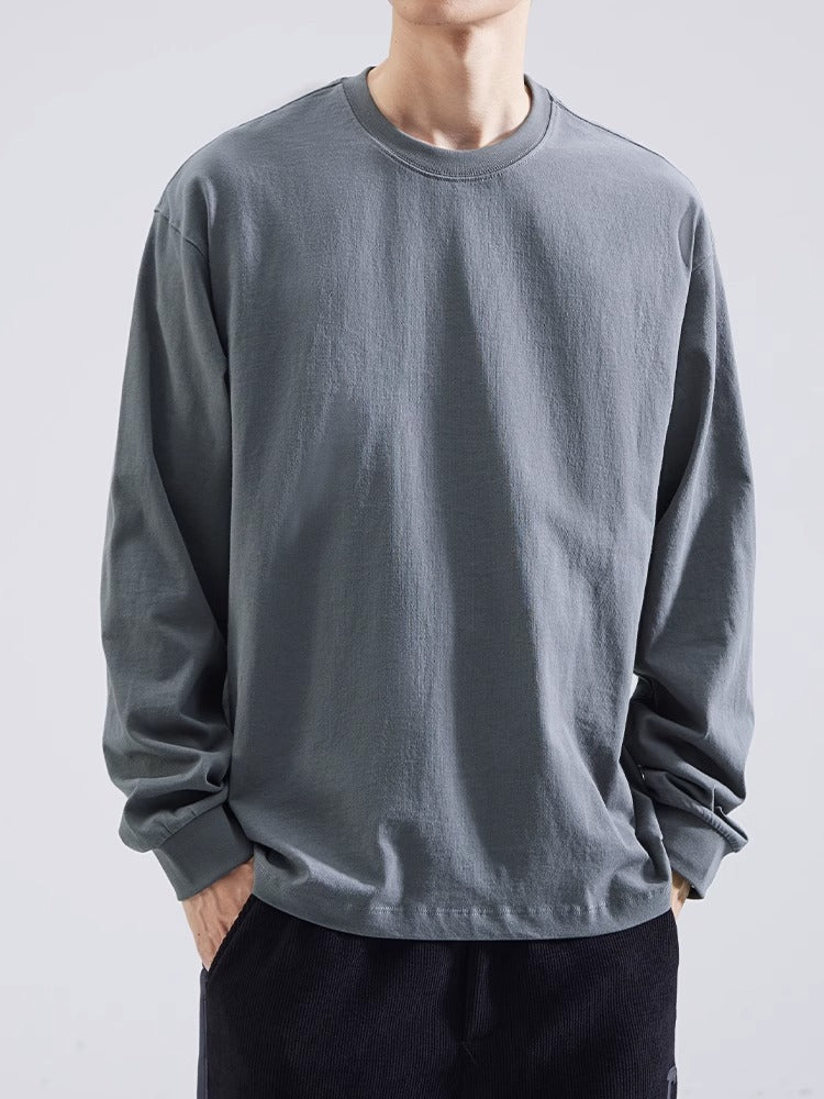 Damen lässiges Langarmshirt aus hochwertiger Baumwolle EB