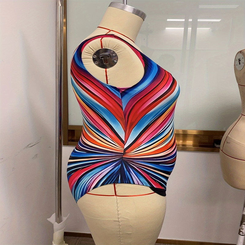 Damen Einteiler Badeanzug mit modernem grafischem Design und figurschmeichelndem Schnitt EB