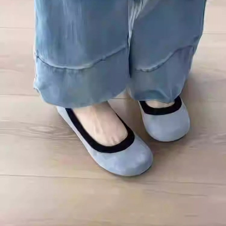 Damen Ballerinas mit modischem Leopardenmuster und bequemer Sohle EB