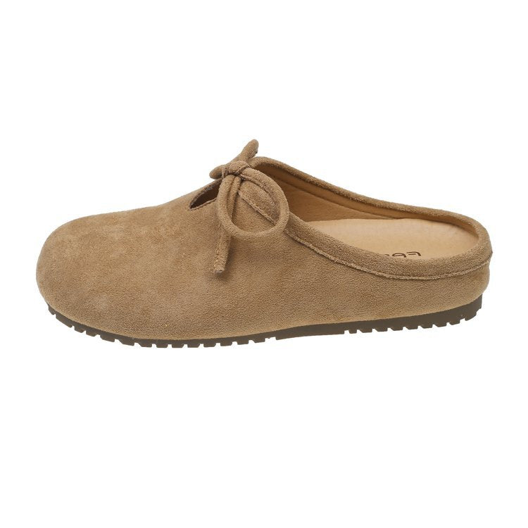 Damen hochwertige Slipper mit weichem Innensohle und dekorativem Schleifchen EB