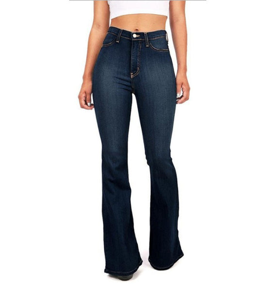 Damen nan Jeans mit hohem Bund und leichtem Schlag EB