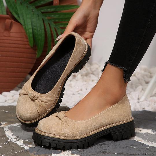 Damen Komfortable Slipper mit dekorativem Schleifenakzent EB