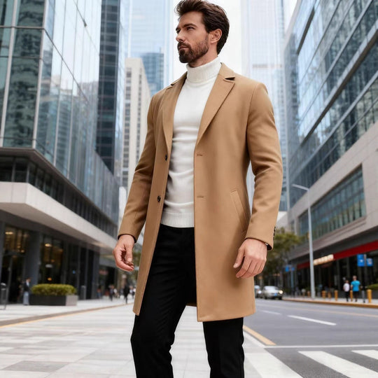 Herren eleganter Wollmantel EB