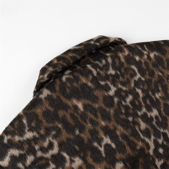 Damen modische Leopard-Print Kurzjacke EB