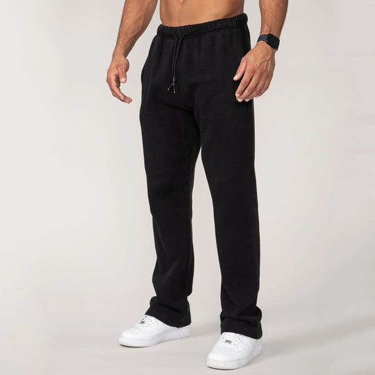 Herren nan Straight‑Leg Sweatpants aus French‑Terry mit elastischem Komfortbund und Kordelzug EB