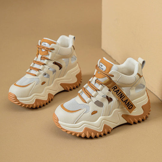 Damen Sportliche Hochschaft Sneaker mit strapazierfähiger Sohle EB