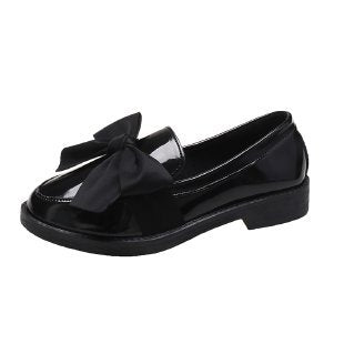 Damen elegante Mokassins mit dekorativem Schleifenakzent EB