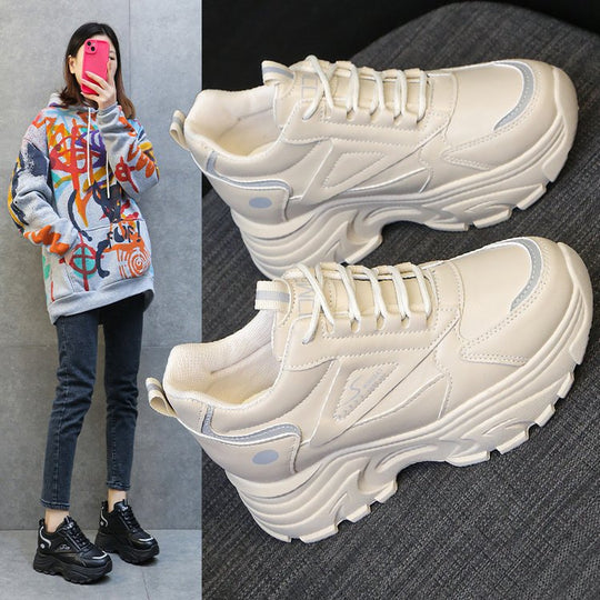 Damen Chunky Sneaker mit stabiler Plattform und atmungsaktivem Obermaterial EB