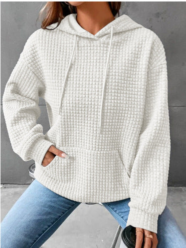 Damen Kapuzenpullover aus strukturiertem Material EB