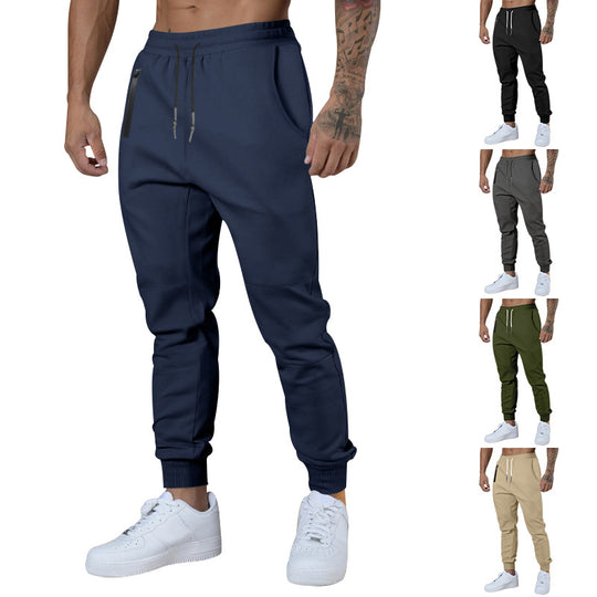 Herren Performance‑Tapered Joggerhose mit Reißverschluss‑Eingrifftaschen, elastischem Bund & gerippten Knöchelbündchen EB