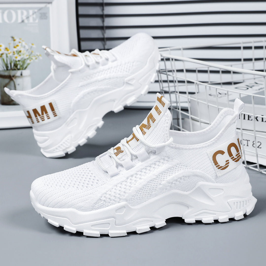 Damen Atmungsaktive Komfort Sneakers mit elastischer Schnürung EB