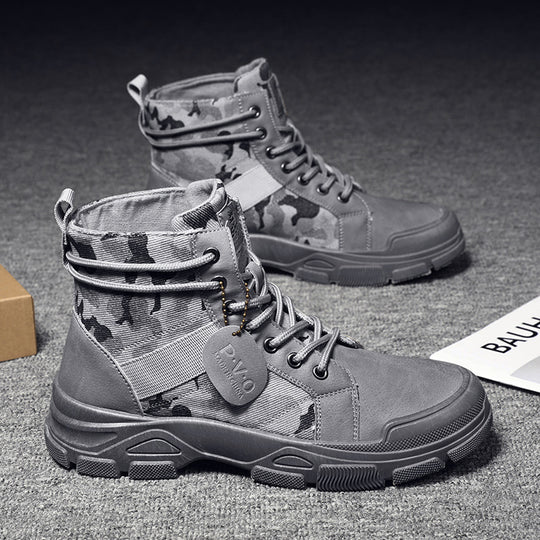 Damen Hohe Sneaker im modernen Camouflage-Stil mit robustem Sohlenprofil EB