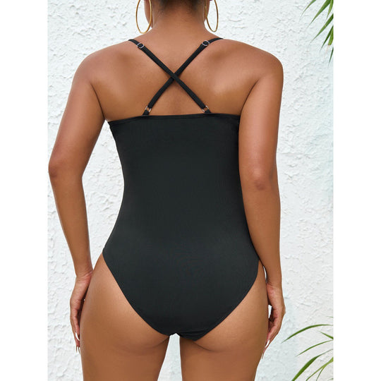 Damen Einteiler Badeanzug mit schickem Cut-Out und eleganten Details EB