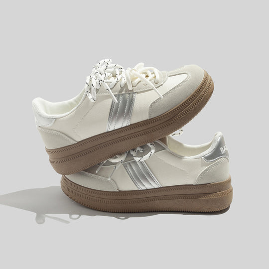 Damen Sportliche Sneakers mit gepolsterter Innensohle und rutschfester Gummisohle EB