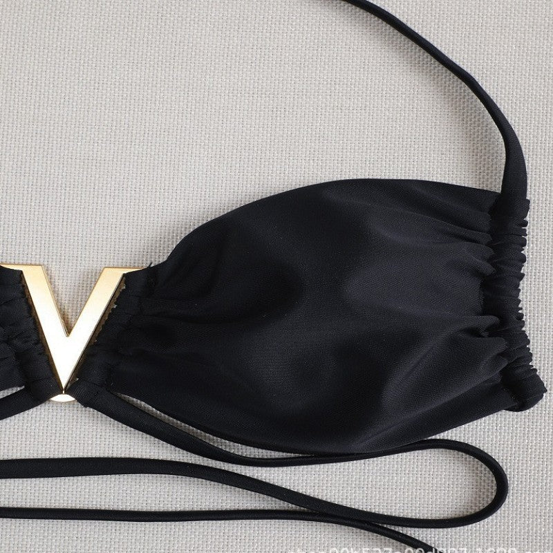Damen Designer-Bikini mit trendigem Wickelrock EB
