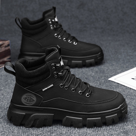 Damen Hohe Freizeitstiefel mit rutschfester Profilsohle und isolierendem Innenfutter EB