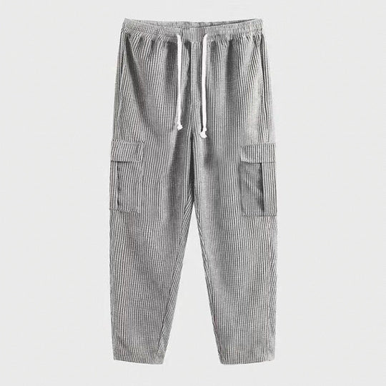 Damen lässige Freizeithose mit praktischen Cargo-Taschen und elastischem Bund EB