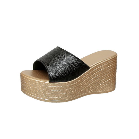 Damen Wedge-Pantoletten mit modischem Riemen EB
