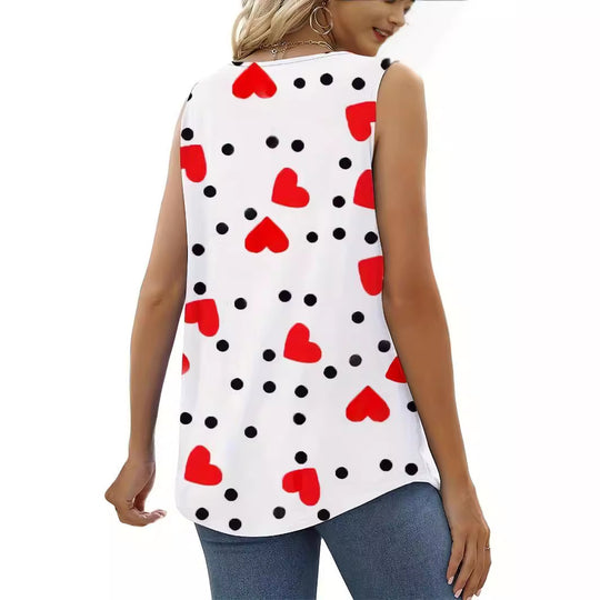 Damen Modisches Kettendruck-Top EB