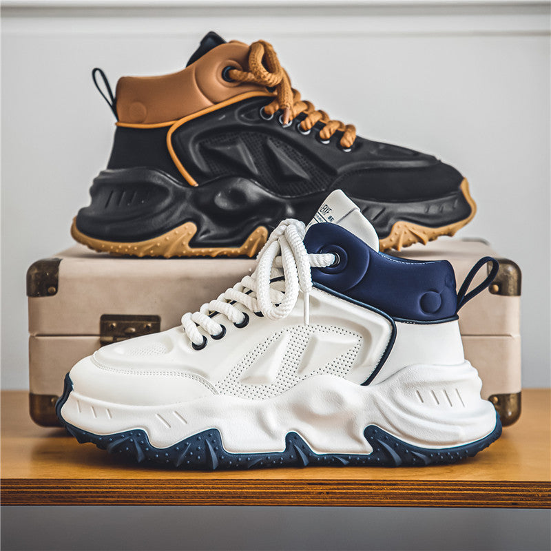 Herren urbane High-Top Tech-Chunky Sneaker mit griffiger Trailsohle und gepolstertem Knöchelkragen EB
