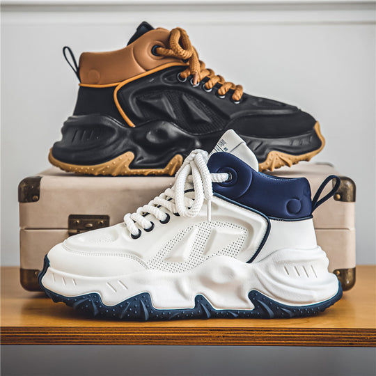 Herren urbane High-Top Tech-Chunky Sneaker mit griffiger Trailsohle und gepolstertem Knöchelkragen EB