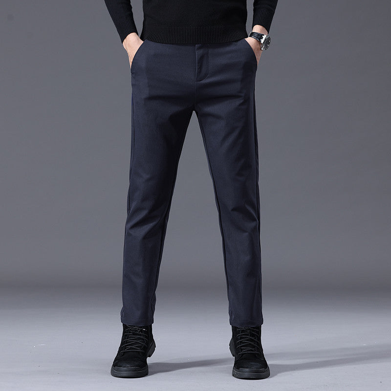 Herren entspannte Slim-Fit Hose mit praktischen Eingrifftaschen EB