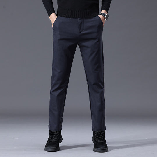 Herren entspannte Slim-Fit Hose mit praktischen Eingrifftaschen EB