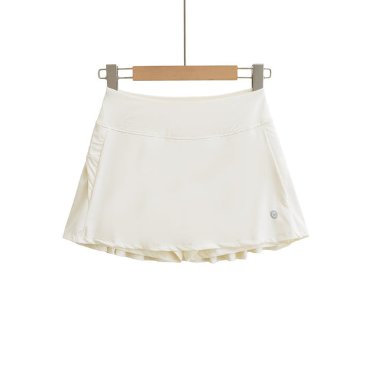 Damen Sportlicher Faltenrock mit integrierten Shorts EB