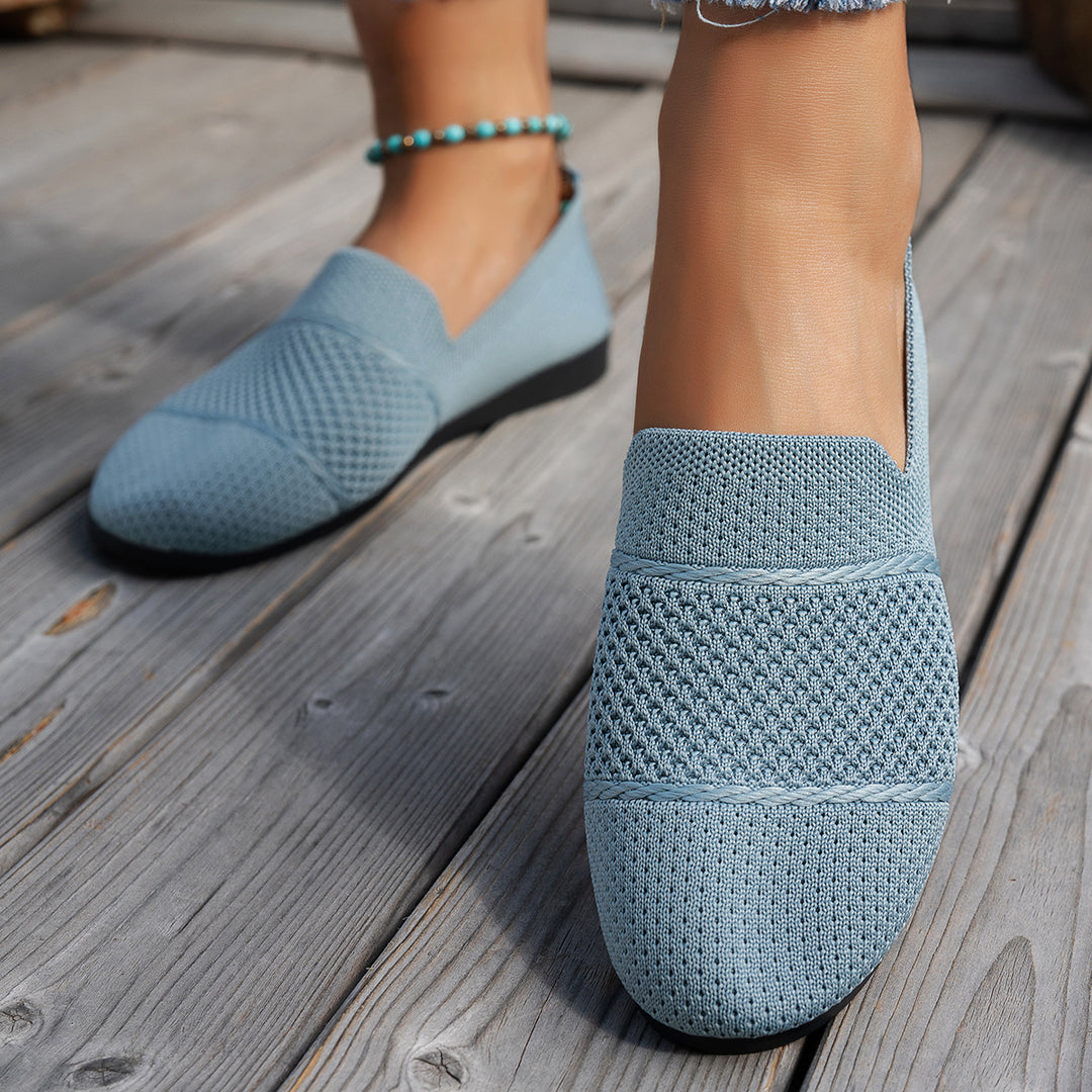 Damen komfortable Slipper mit innovativem Strickdesign EB