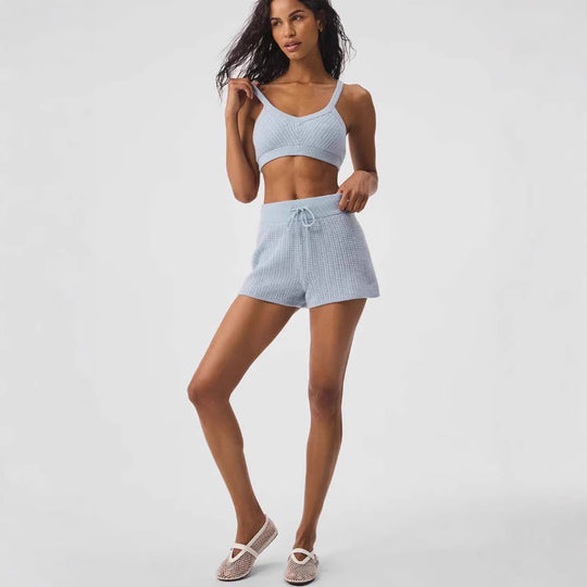Damen lässiges Freizeit-Set aus Strukturstrick EB