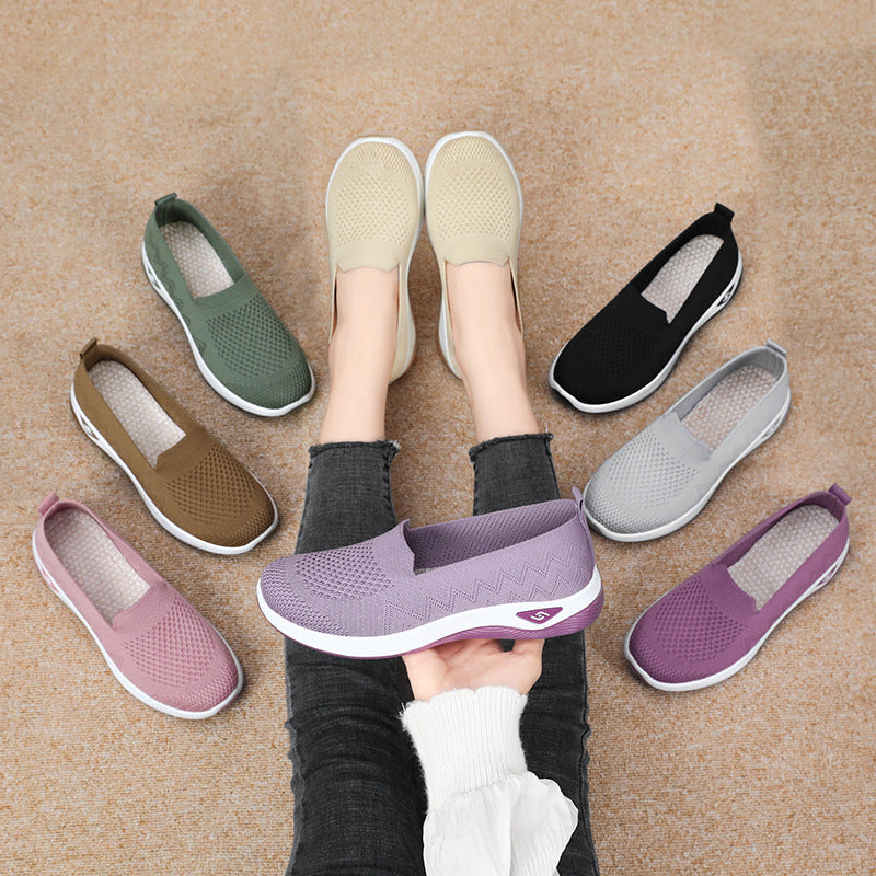 Damen bequeme Slip-On Sneakers EB