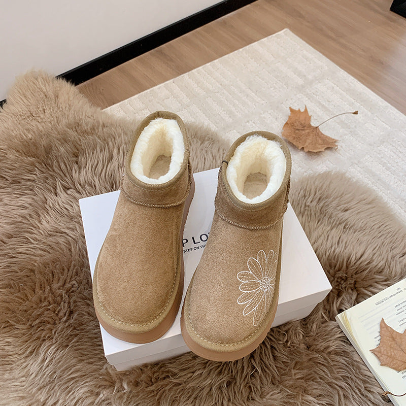 Damen bequeme Winterboots mit ergonomischem Innenfutter und rutschfester Sohle EB