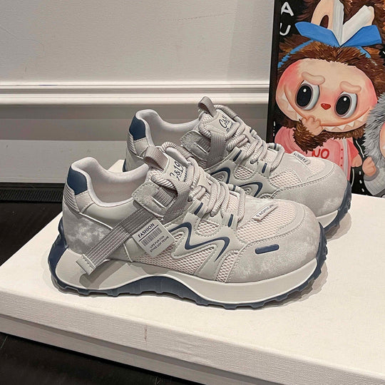 Damen Sportliche Sneakers mit atmungsaktiver Mesh-Oberfläche und verstärktem Fersenbereich EB