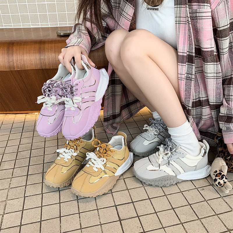 Damen Chunky Sneaker mit rutschfester Sohle und atmungsaktivem Obermaterial EB