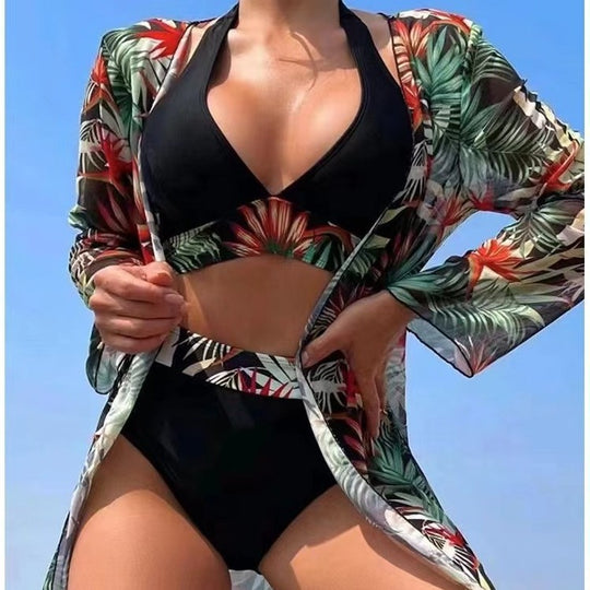 Damen Hochtailliertes Bade-Set mit Kimono EB