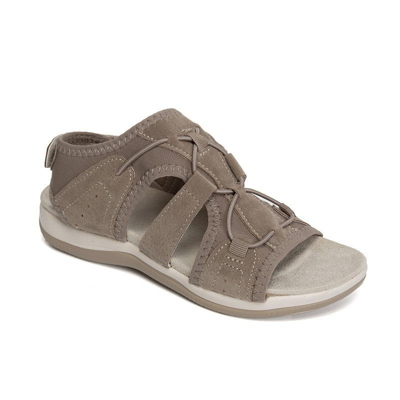 Damen  bequeme Outdoor-Sandalen mit Schnellzugsystem gepolstertem Fußbett und geschlossener Fersenpartie EB