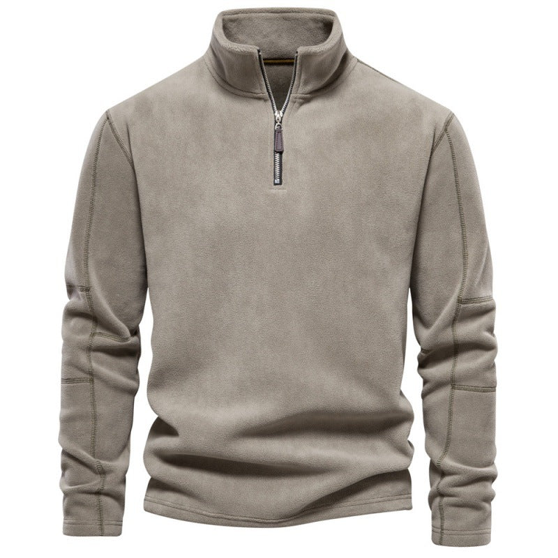 Herren Mikrofleece Pullover mit halbem Reißverschluss EB