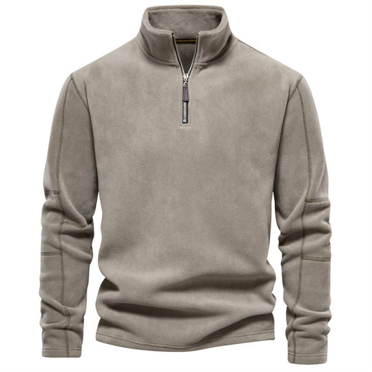 Herren Mikrofleece Pullover mit halbem Reißverschluss EB