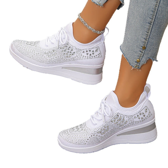 Damen Sportliche Sneakers mit atmungsaktivem Obermaterial und modischem Design EB