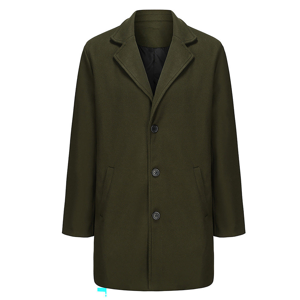 Herren Eleganter Wollmantel mit hochwertiger Verarbeitung EB