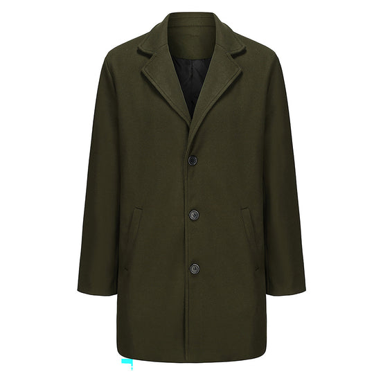 Herren Eleganter Wollmantel mit hochwertiger Verarbeitung EB