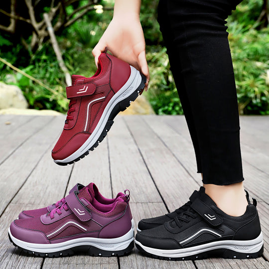 Damen Sportliche Outdoor-Sneaker mit verstellbarem Klettverschluss und griffiger Sohle EB