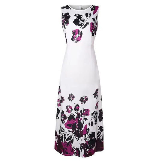 Damen Maxikleid mit Floralem Print und Praktischen Taschen EB