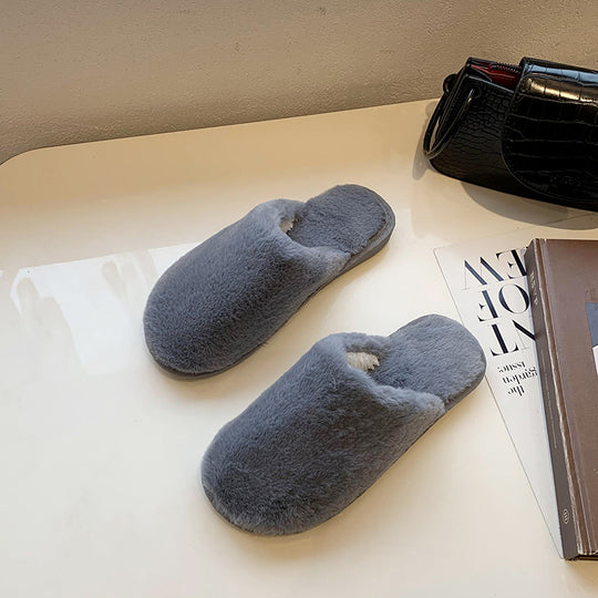 Damen Flauschige Hausschuhe aus weichem Plüschmaterial EB