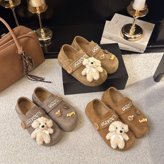 Damen Clogs mit verspieltem Dekor und praktischem Klettverschluss EB