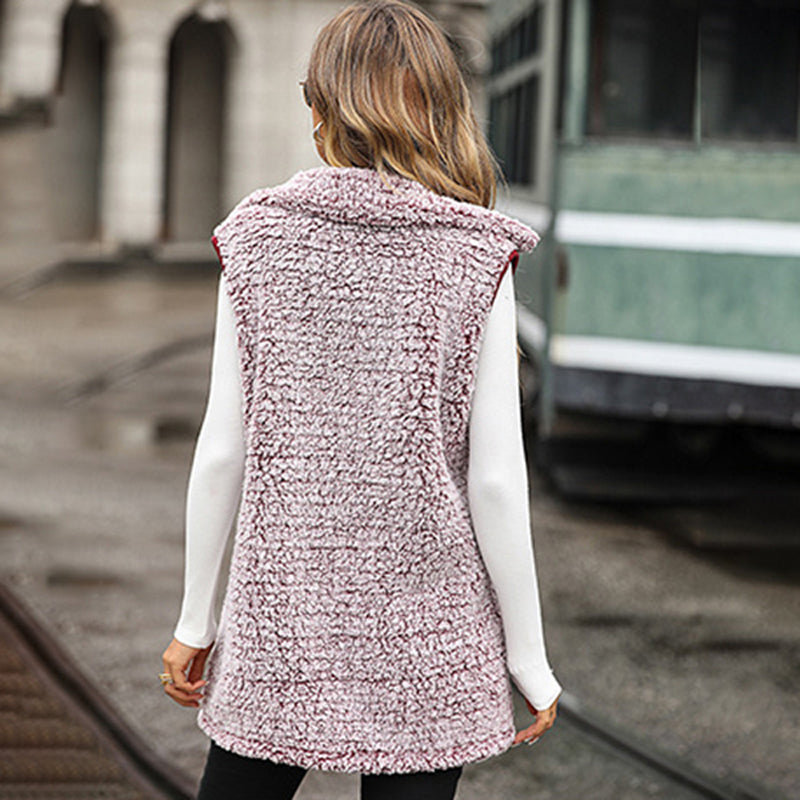 EB | Plüschwesten Strickjacke