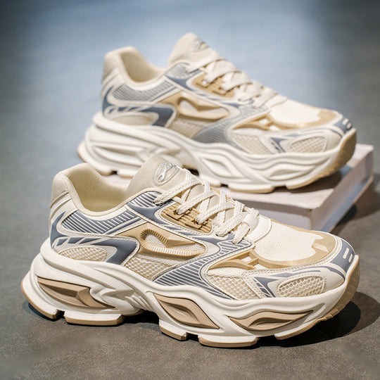 Damen Sportliche Sneakers mit atmungsaktivem Mesh-Obermaterial und stoßdämpfendem Sohlenprofil EB
