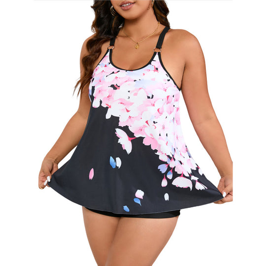 Damen Tankini-Oberteil mit floralem Design und schmeichelndem Schnitt EB