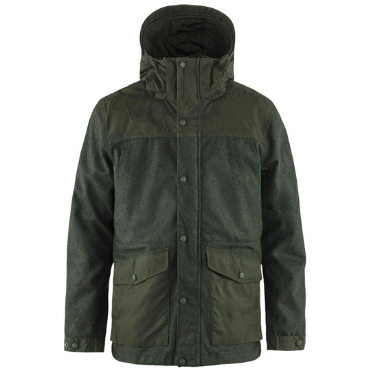 Herren funktionale Winterjacke mit abnehmbarem Kapuzenkragen und großen Taschen EB