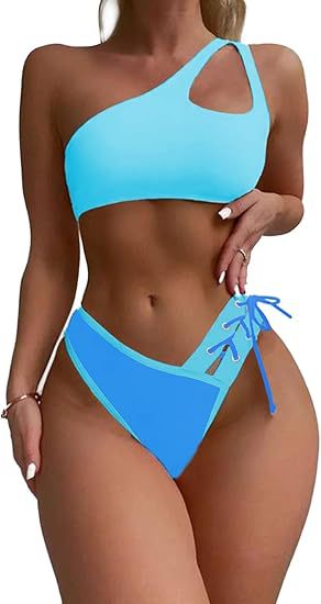 Damen Einseitiger Bikini mit trendigem Schnitt EB